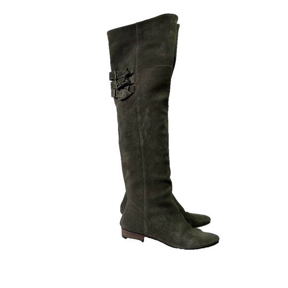 Joie Boots Women 8 Leather Suede Coachella Over The Knee Triple Buckle detail - Picture 4 of 15